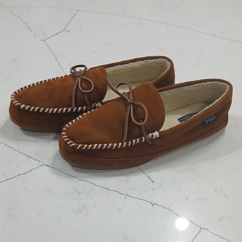 Polo by Ralph Lauren Men's Brown Moccasin Shoes New Without Box Or Tags Sz 12